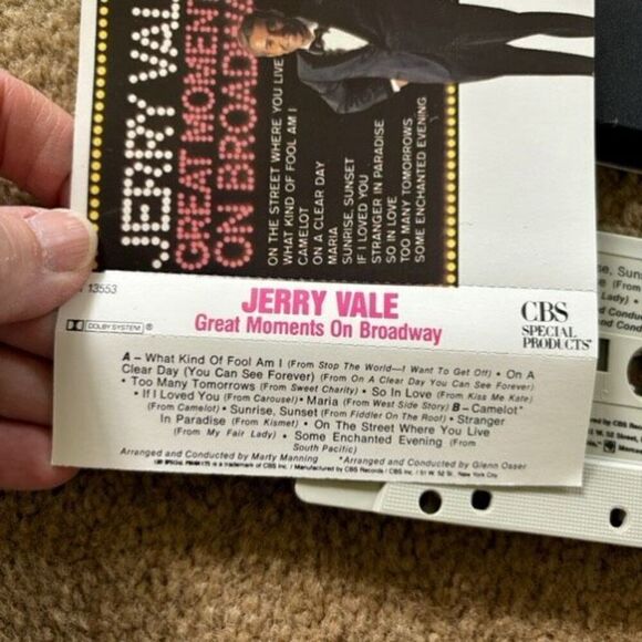 Jerry Vale Great Moments On Broadway  BT 13553 Cassette Tape - Picture 5 of 7
